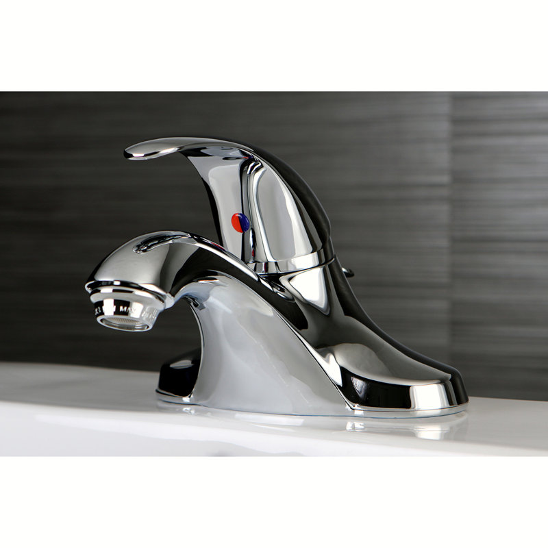 Kingston Brass Legacy Single-Handle 3-Hole Deck Mount 4" Centerset Bathroom Faucet with Plastic Pop-Up