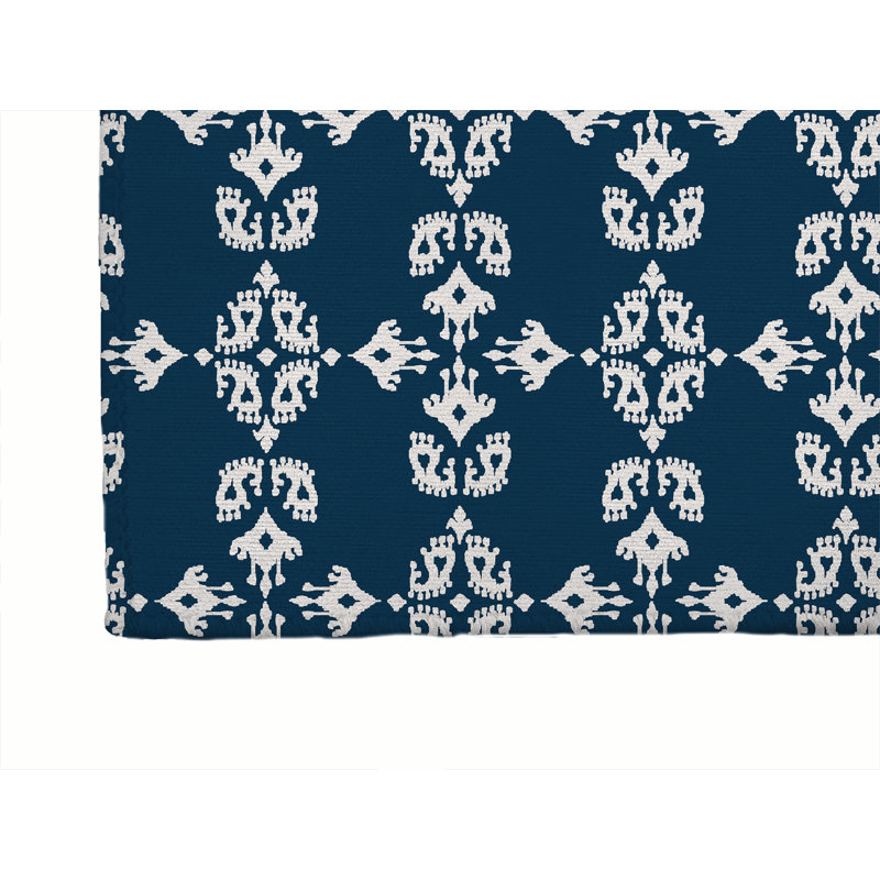 Tapis de cuisine Cassia, Bleu, Rectangle 5 pi x 7 pi