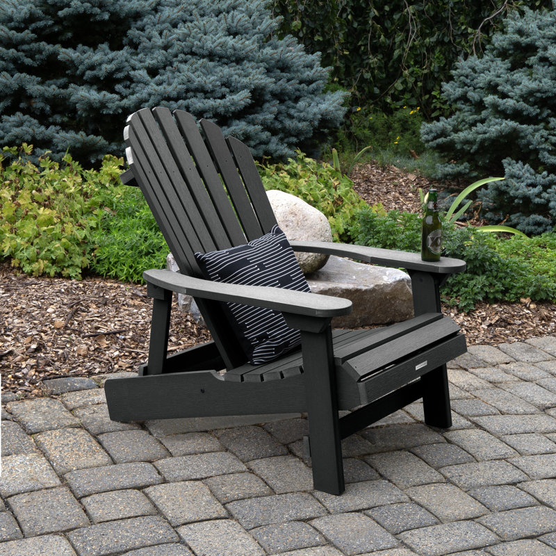 Chaise Adirondack en plastique Federigo, Noir