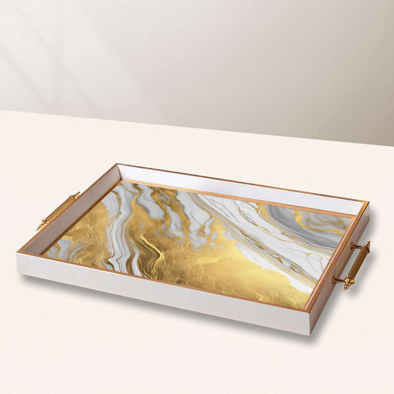 Elegant Glass Serving Tray, 19.7 x 11.4 x 1.4 inches | 100% High-Quality Glass | Perfect for Entertaining & Serving | Stylish and Functional Design for Home & Parties | Durable and Easy to Clean