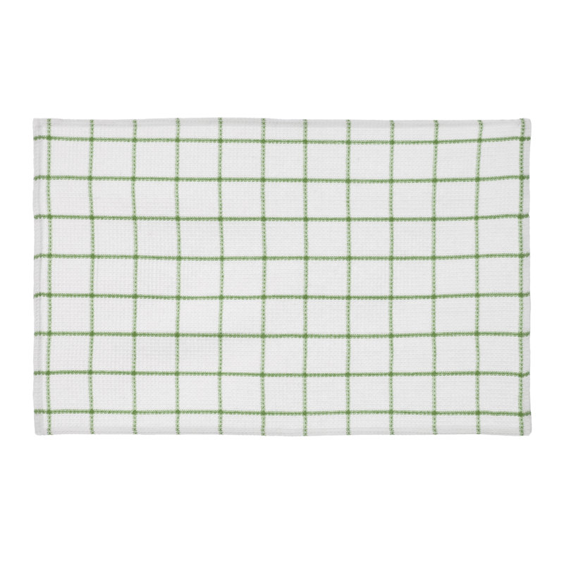 Cotton Waffle Tea Towel Kitchen Towel, Moss