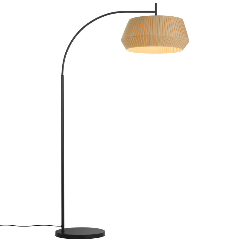 Dicte 103.5cm Matte Arched Floor Lamp, Beige