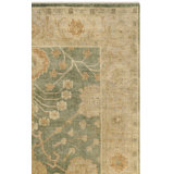 Oushak Oriental Hand-Knotted Wool Medium Blue/Green Area Rug
