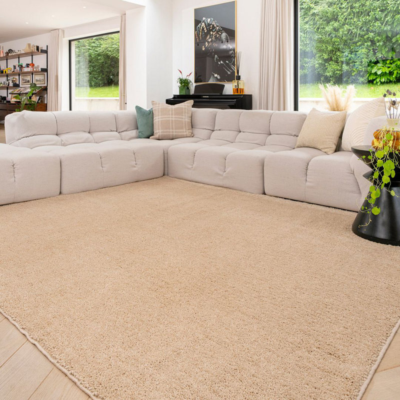 Solid Colour Machine Tufted Shag Area Rug, 80cm x 150cm