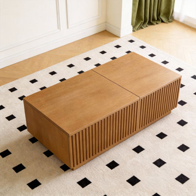 Lift-Top Coffee Table in Walnut, 130cm for Living Room with 2 Drawers and Hidden Storage Fast Dispatch From UK Warehouse – Dispatched Within 2 Days