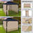 Aoodor Replacement 4-Panel Gazebo Sidewall Curtains-121327736-121327737