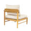 Canapé d'extérieur en bois d'acacia Terassi, finition teck clair avec coussin beige Terassi