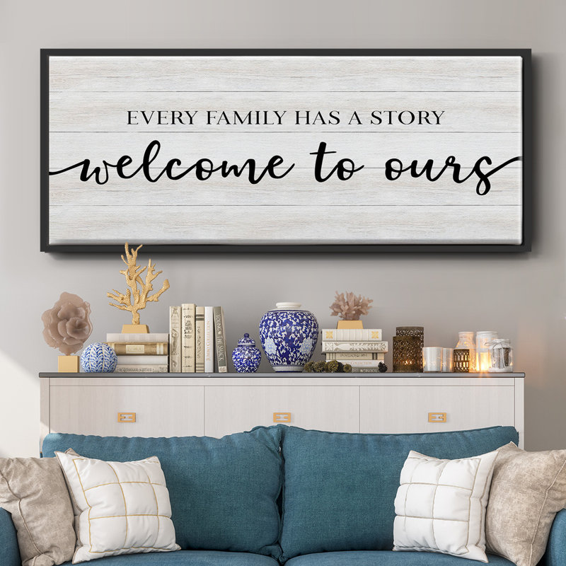 Family Story - toile encadrée, H 20 po x l 50 po
