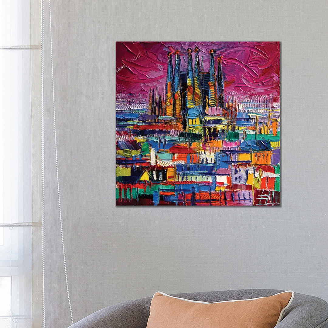 Barcelona Colors by Mona Edulesco - Wrapped Canvas Gallery-Wrapped Canvas Giclée