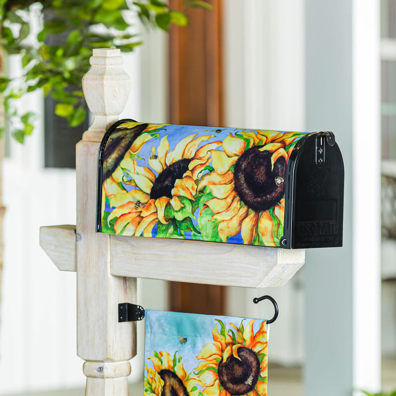 Housse pour boîte aux lettres à fleurs