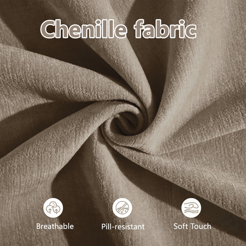 Canapé en L avec support en chenille avec coussin de taille délicate, conception ergonomique en courbe et repose-pieds mobile pour le confort du salon