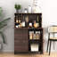 Armoire de bureau pour l'efficacité du bureau à la maison - avec rangement Noyer