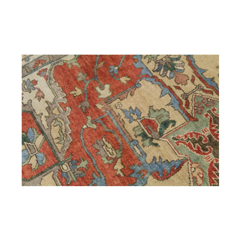 Heriz Wool Oriental Area Rug