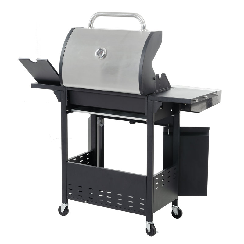 Barbecue au gaz en acier inoxydable avec brûleur latéral