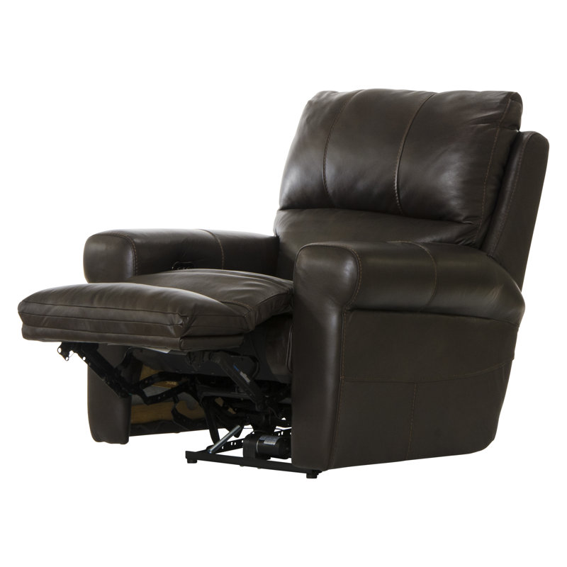 Fauteuil inclinable électrique en cuir italien Nicey, Similicuir brun