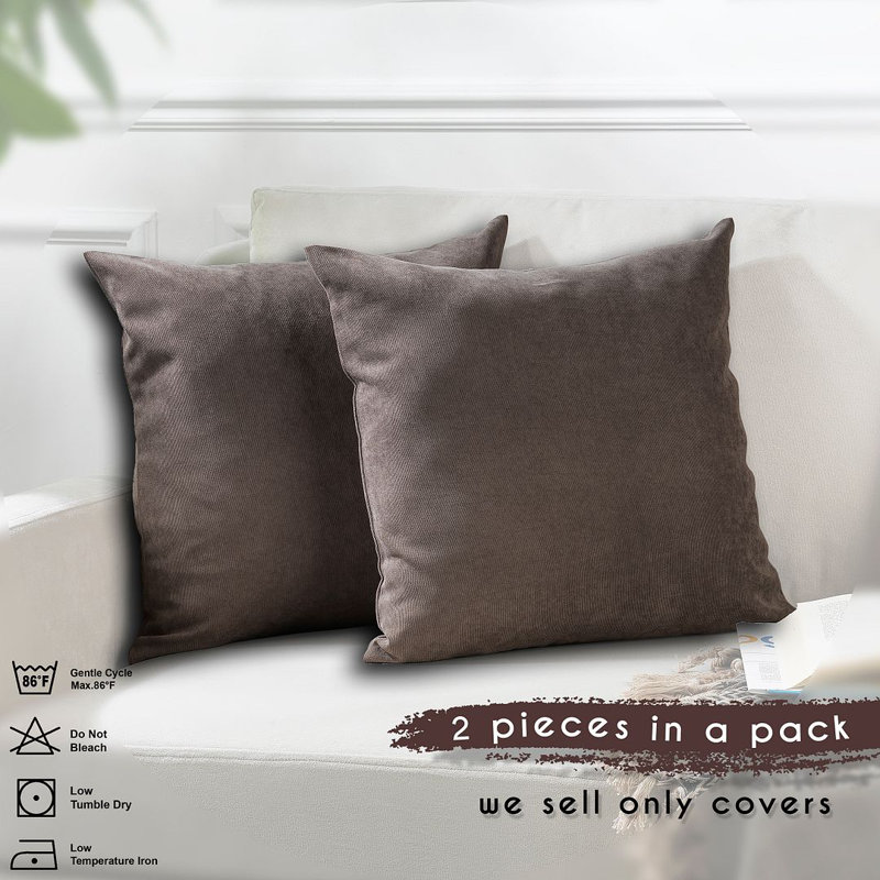 Indoor / Outdoor Square Scatter Cushion Cover - 1PC, 45 x 45cm, Red
