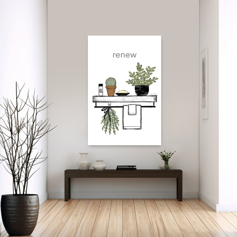 Renew Bath Shelf Contemporary Art, 60" H x 40" W