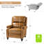 Fauteuil inclinable manuel en cuir véritable Adeesa-974225412