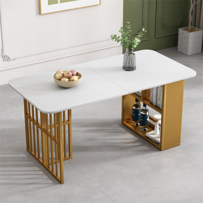Metal Base Dining Table