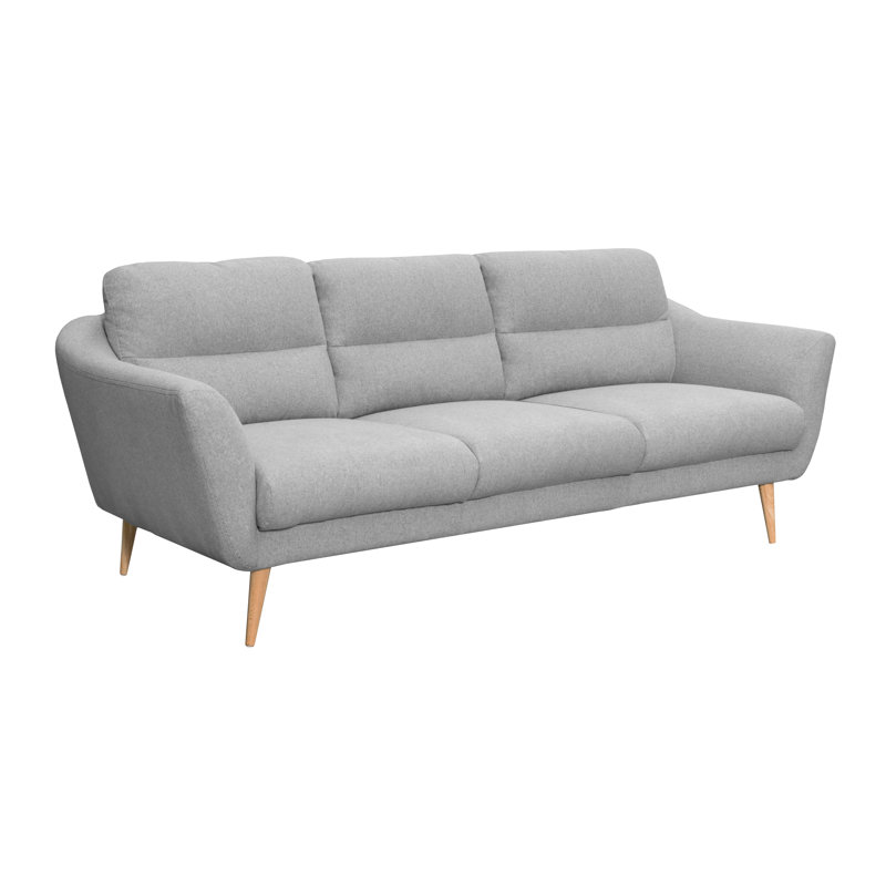 Rooney Odense 3 Seater Upholstered Sofa, Light Grey