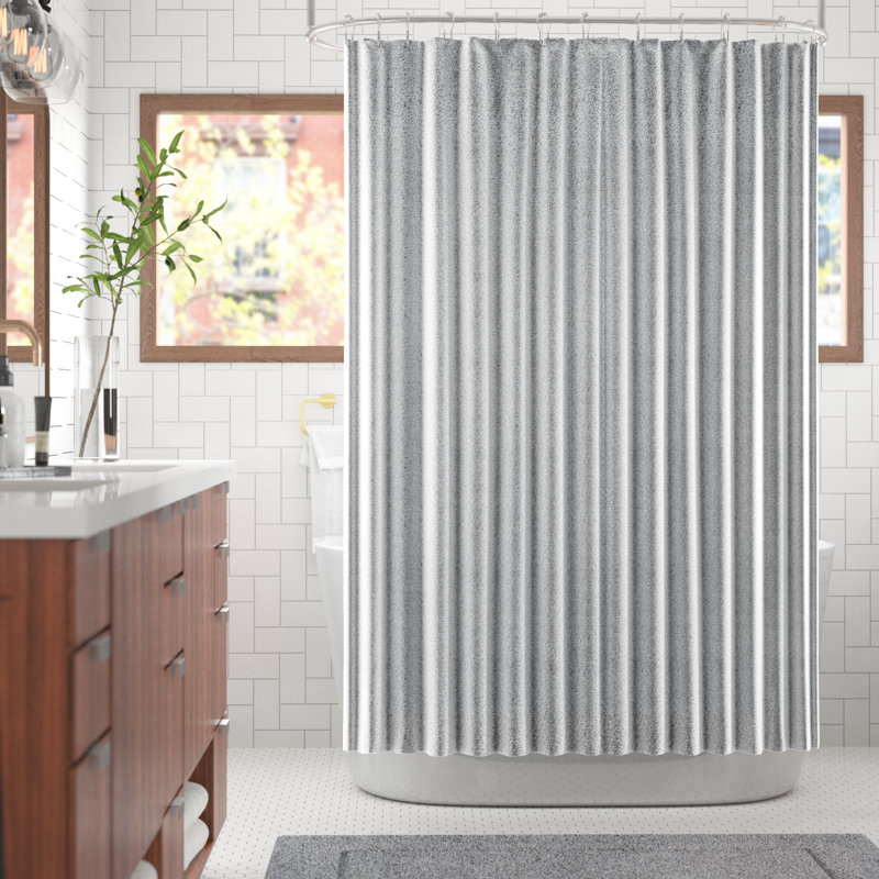 Rideau de douche simple de couleur unie, Anthracite