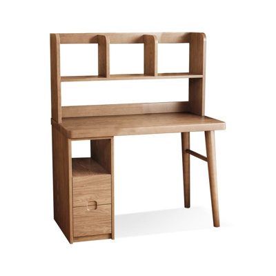 Solid wood desk Bookcase and bookshelf combination with drawers study desk