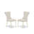 3 Piece Wood Dining Table Set Includes 1 Dining Table and 2 Doeskin Linen Fabric Upholstered Chair Button Tufted Back with Nail Heads - linen white Finish-1847924316-1847924324-1845624636