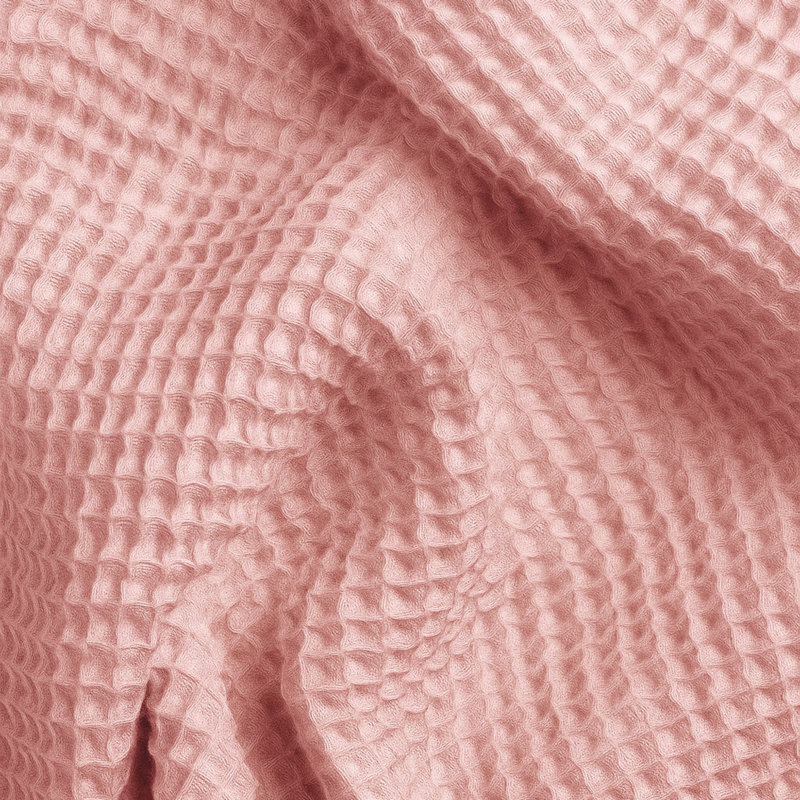Reffett Waffle Bath Robe Dressing Gown Unisex, Small/Medium, Blush