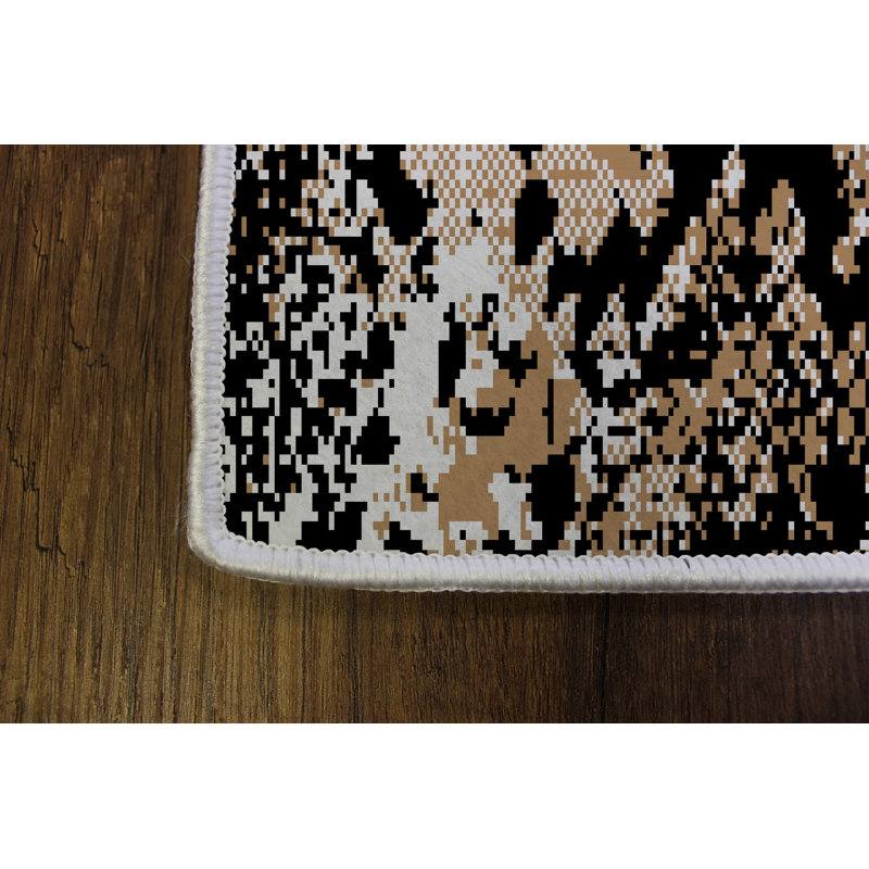 Luxurious Woven Carpet Rug, 2.6 x 4.0 ft | 100% Polyester, 0.4 in Pile Height | Antibacterial & Non-Slip PVC Dot Underside | Machine Washable, 3D Digital Printing | Perfect for Living Room & Bedroom Decor
