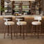 North American Black Walnut Veneer Bar Stool, 360° Rotating Ergonomic Backrest Bar Stool-554350492