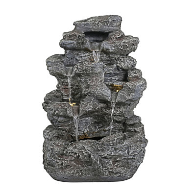 Concrete Tall Slim Fountain