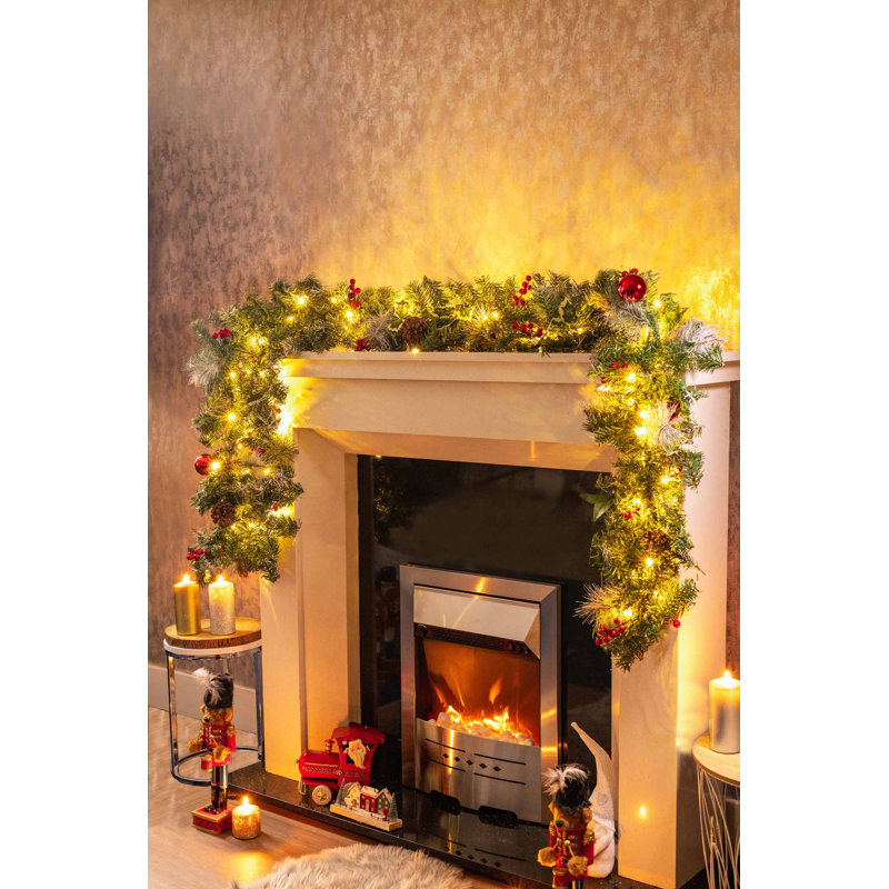 270cm Lighted Faux Garland with Lights