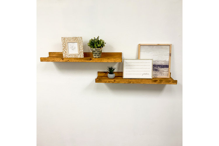 Fragoso 2 Piece Pine Solid Wood Floating Shelf