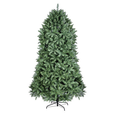 7.5FT Green Bell-Shaped Christmas Tree Pointed Tip PVC 2247 Branch Tips 4-Section Auto Tree for Indoor Holiday Decor