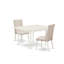 L'ensemble de 3 pièces de table de salle à manger moderne contient une table rectangulaire en bois avec Dropleaf et 2 chaises de salle à manger Parson en tissu brun, acajou-109975288-106903519-106903516