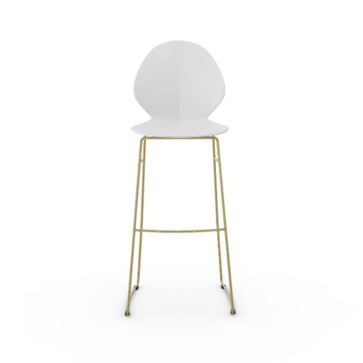 Basil Ergonomic Stool with Metal Base
