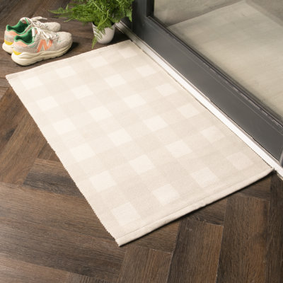 Eleena Non-Slip Chequered Indoor Doormat