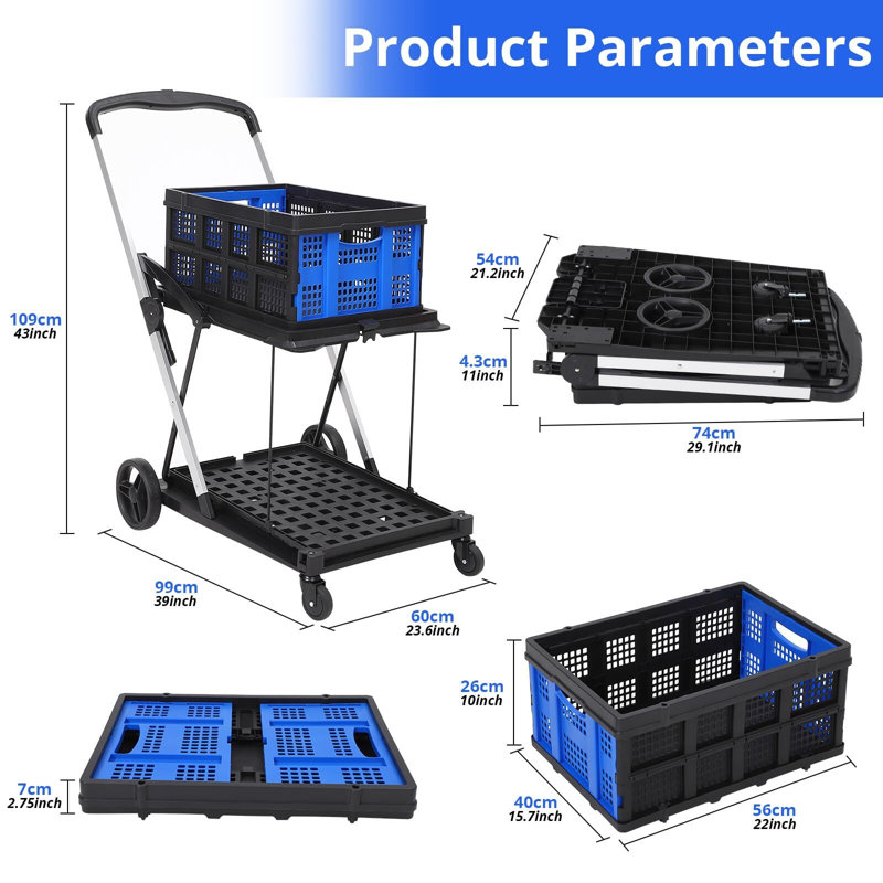 Chariot utilitaire 2 niveaux