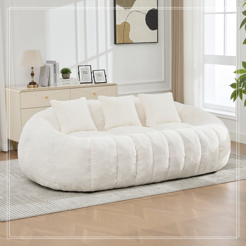 Causeuse avec oreillers Boneless, Beige