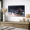 «Stormy Sea and Lightning Dramatic Ocean», images de salon, impression sur toile encadrée, impression numérique.