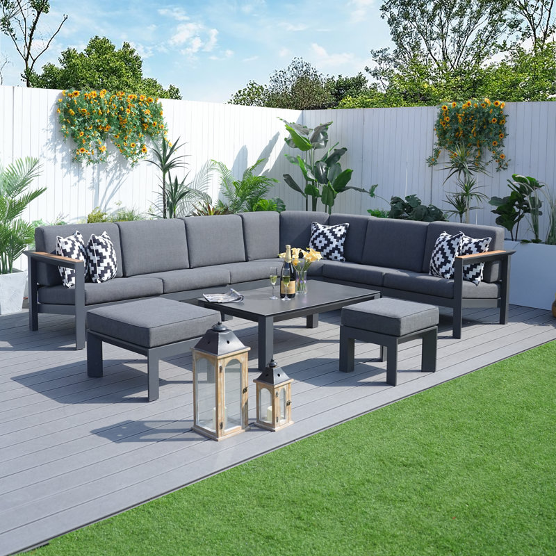 Caggiano 7 Piece Sectional Seating Group with Cushions