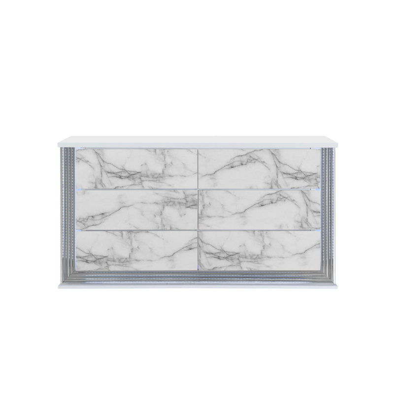 Commode en marbre blanc avec DEL