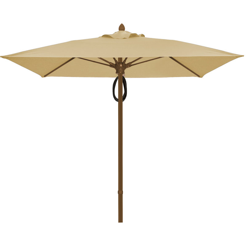Parasol de marché carré 7,5 pi Prestige, Bronze champagne, Lin lin