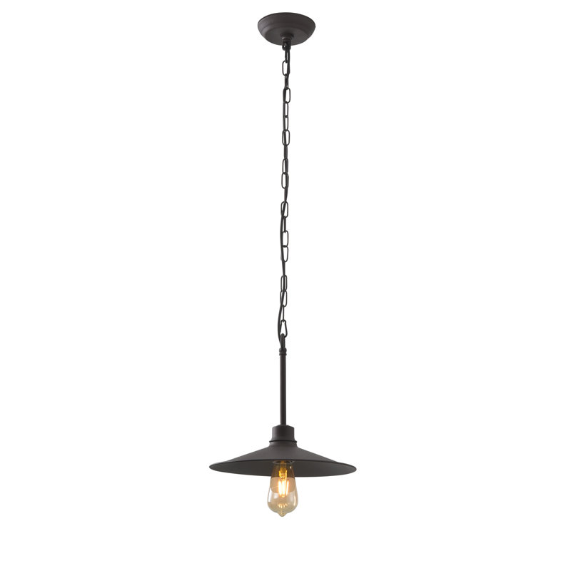 Rustic Bronze 12-Inch Single Pendant Light