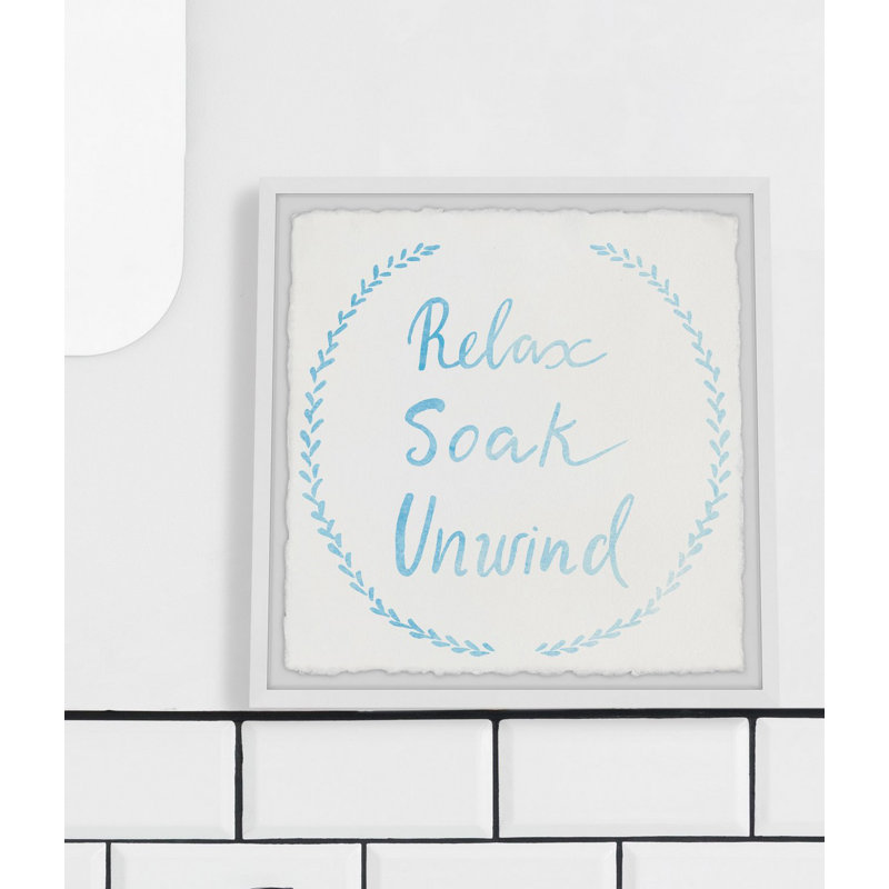 Three Bathroom Rules - Single Picture Frame Painting, 24" H x 24" W x 1.5" D