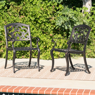 Dining Chairs ( Of 2), Copper Patina, Rust-, Comfortable Seat, Cloud Pattern 2) -