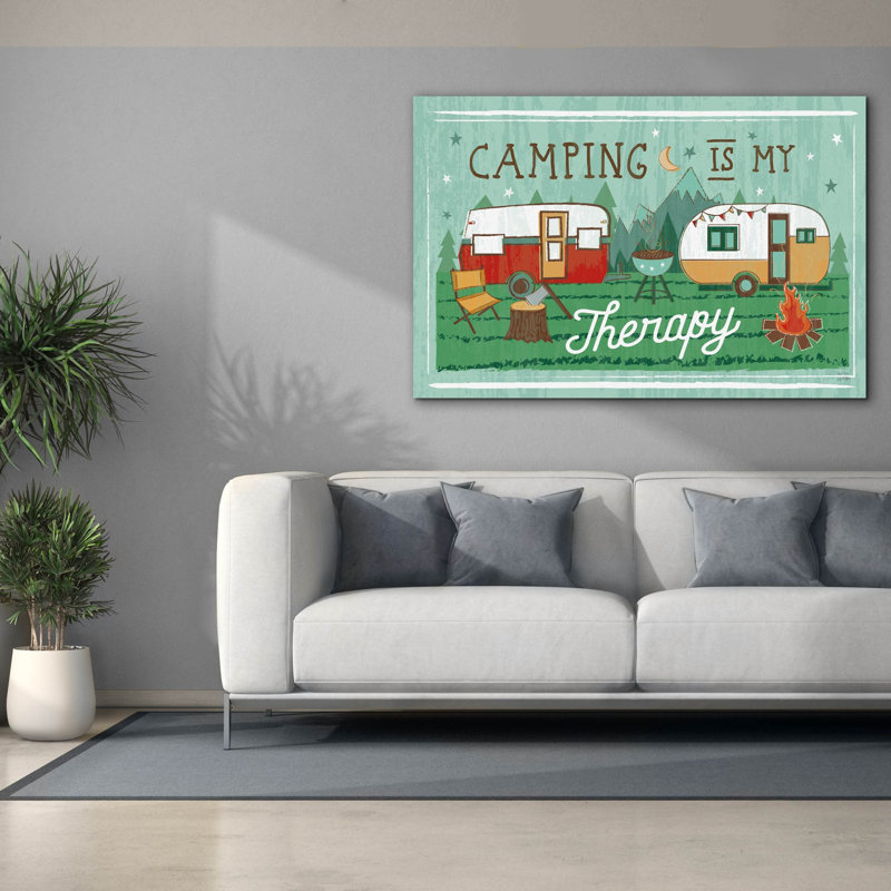 August Grove 'Comfy Camping 8' by Melissa Averinos Canvas Wall Art, 26" x 18", H 40 po x l 60 po x P 1,5 po