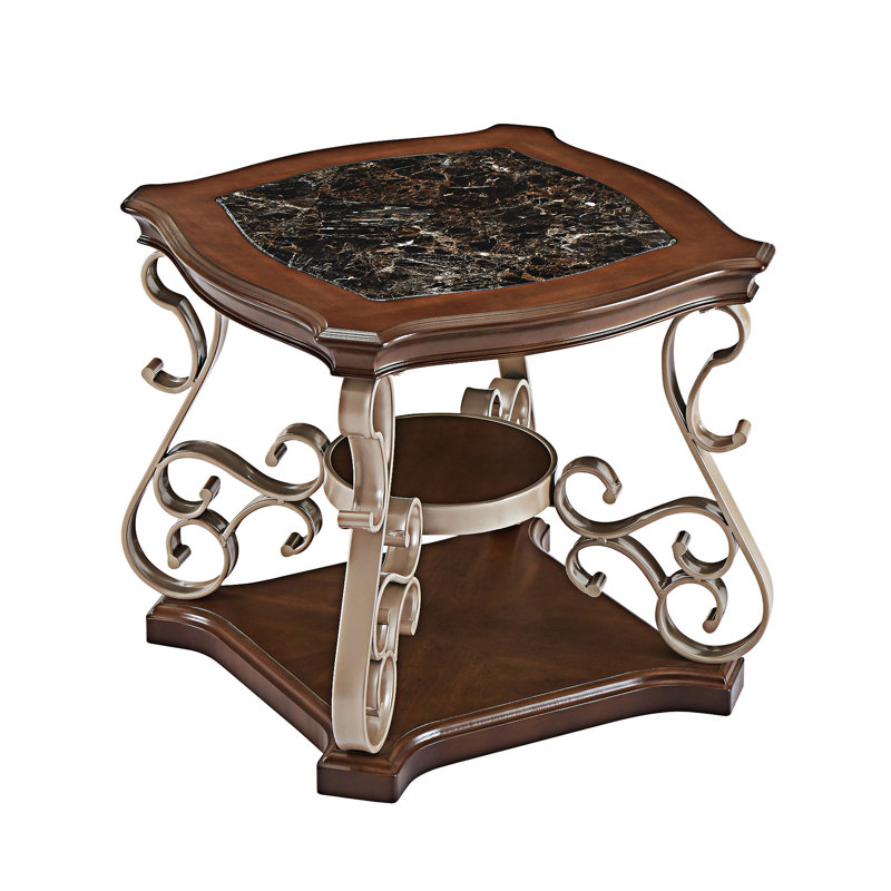 Table de bout avec tablette centrale Brich
