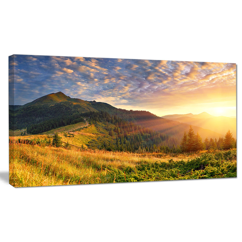 «Summer Sunrise Under Thick Clouds», reproduction de photo sur toile tendue, H 16 po x l 32 po x P 1 po