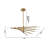 Modern 10 Light Gold Linear Chandelier